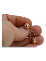 "Original Vintage 14K Rose Gold Ball Earrings - No Stones" ven178