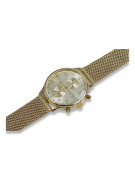 Reloj de hombre amarillo 14k 585 oro Geneve mw005y&mbw014y