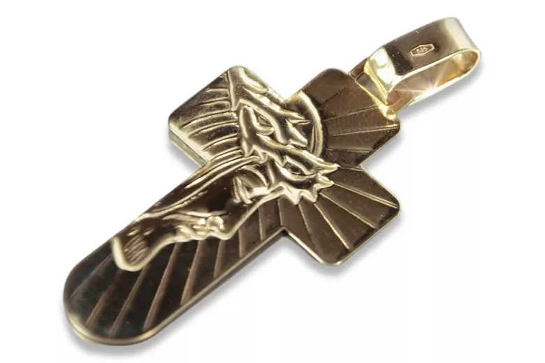 Golden Catholic Cross ★ russiangold.com ★ Gold 585 333 Low price