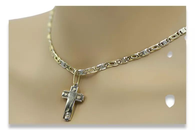 Golden Catholic Cross ★ russiangold.com ★ Gold 585 333 Low price