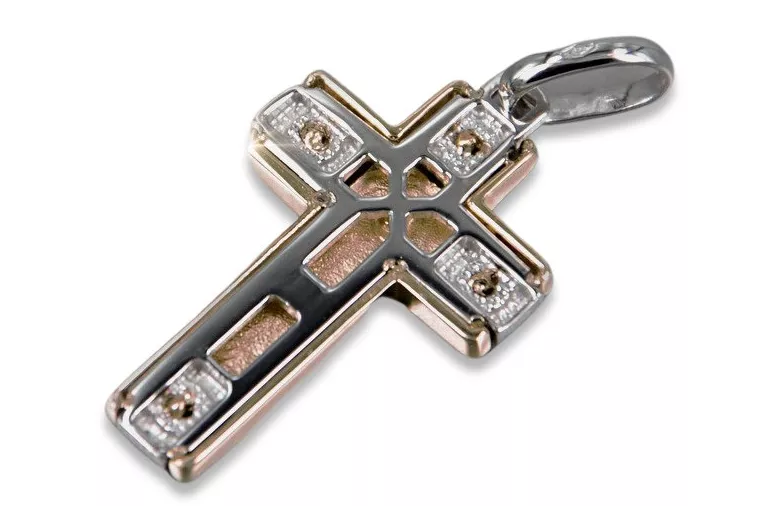 Golden Catholic Cross ★ russiangold.com ★ Gold 585 333 Low price