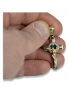 Exquisites Italienisches Vintage-Rosenkreuz aus 14K Gelb- und Weißgold ctc089yw