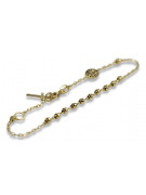 Yellow rose gold rosary bracelet★ russiangold.com ★ Gold 585 333 Low price