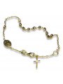 Yellow rose gold rosary bracelet★ russiangold.com ★ Gold 585 333 Low price