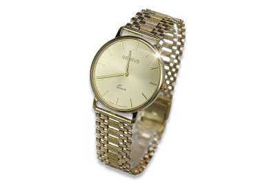 Reloj de oro para hombre Geneve ★ zlotychlopak.pl ★ Pureza de oro 585 333 Precio bajo!