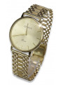 Gold men's watch Geneve ★ zlotychlopak.pl ★ Gold purity 585 333 Low Price!