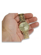 Gelb 14 Karat Gold Herren Geneve Uhr mw004y&mbw001y