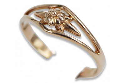 "Elegantes 14 Karat Originales Vintage-Roségold Ring, Keine Steine, Modell 62.10.10.T" vrn071