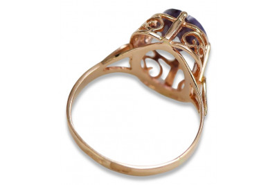 Russe soviétique rose 14k 585 or Alexandrite Rubis Émeraude Saphir Zircon bague vrc075