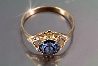Sovietic rus a crescut 14k 585 aur Alexandrite Ruby Emerald Safir Zircon inel vrc373