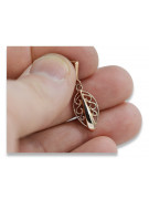 Vintage silver rose gold plated 925  Vintage leaf pendant vpn081rp