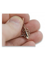 Vintage silver rose gold plated 925  Vintage leaf pendant vpn081rp