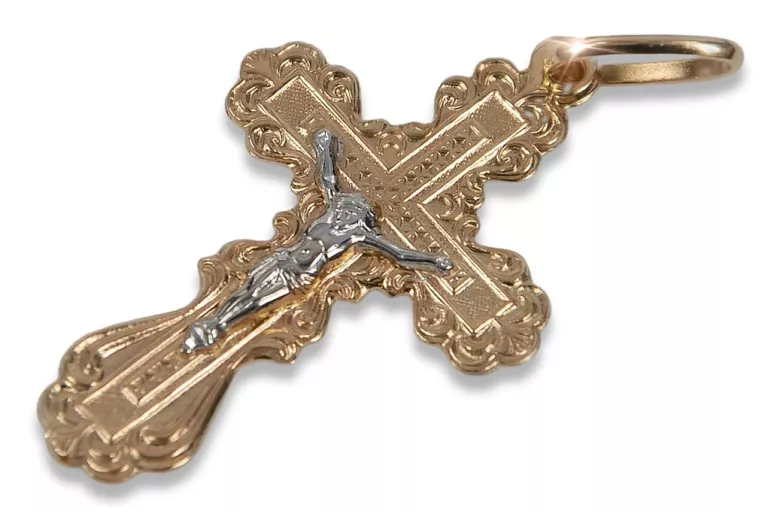 Gold Orthodox Cross ★ russiangold.com ★ Gold 585 333 Low price