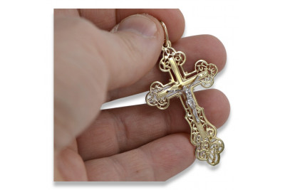 Gold Orthodox Cross ★ russiangold.com ★ Gold 585 333 Niedriger Preis