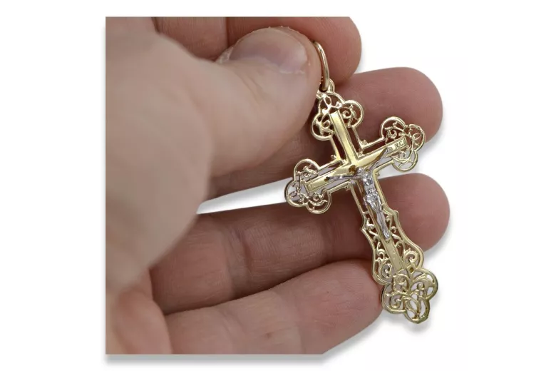 Gold Orthodox Cross ★ russiangold.com ★ Gold 585 333 Niedriger Preis