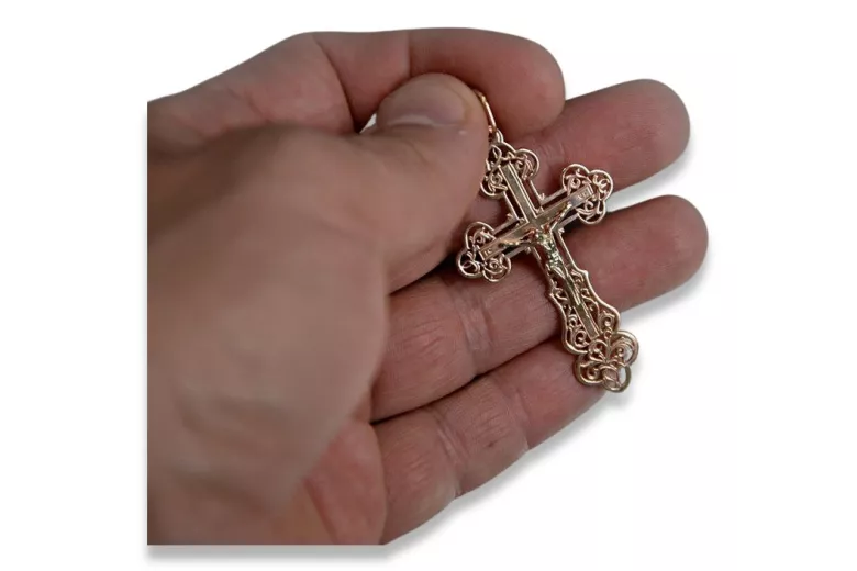 Croix ★ orthodoxe d’or russiangold.com ★ or 585 333 Prix bas