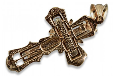 Cruz ★ ortodoxa de oro russiangold.com ★ Oro 585 333 Precio bajo