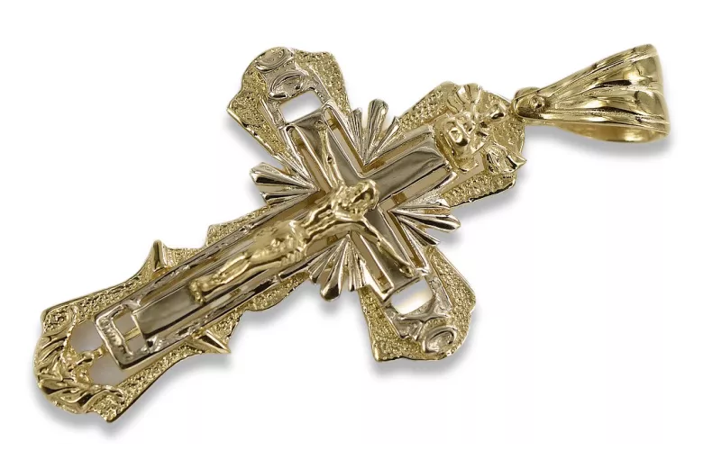 Croix ★ orthodoxe d’or russiangold.com ★ or 585 333 Prix bas