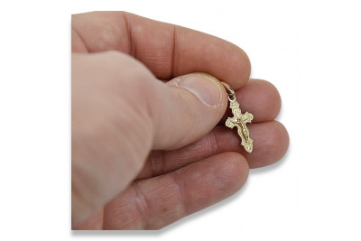 Crucea Ortodoxă ★ de Aur russiangold.com ★ Aur 585 333 Preț scăzut