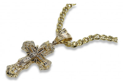 Златен православен кръст ★ russiangold.com ★ злато 585 333 Ниска цена