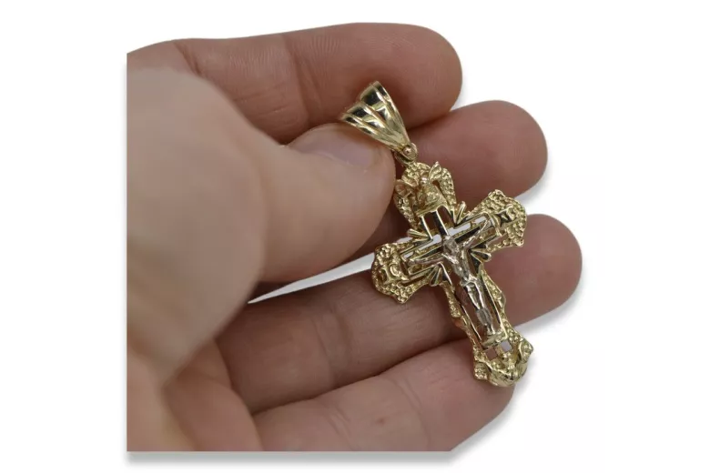 Croix ★ orthodoxe d’or russiangold.com ★ or 585 333 Prix bas