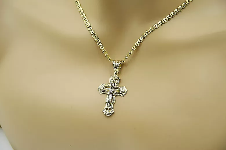 Croix ★ orthodoxe d’or russiangold.com ★ or 585 333 Prix bas