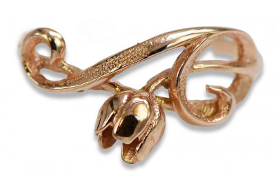 Русский Советский розовый 14к 585 золото Винтажное кольцо vrn145