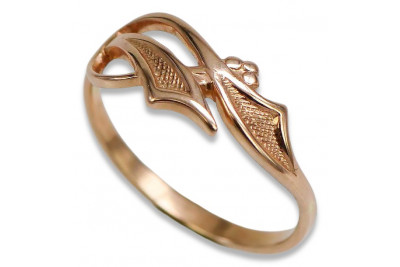 "Eleganter Ring aus 14 Karat Originales Vintage-Roségold, Keine Steine, 62.10.10.T" vrn049