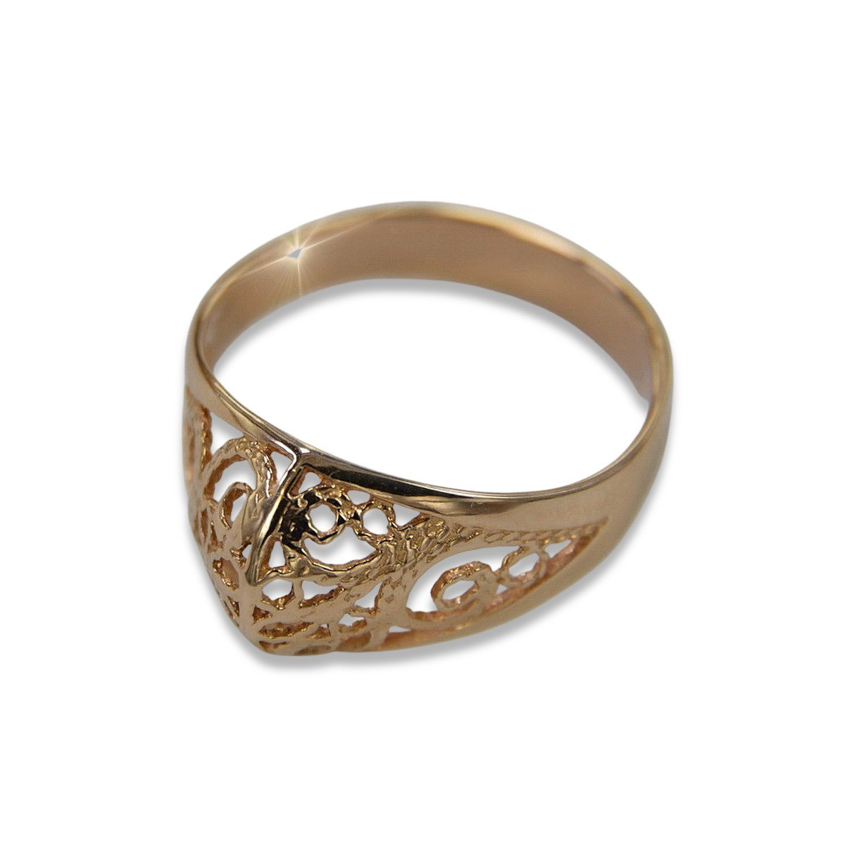 Russisch Sowjet rosa 14 Karat 585 gold Vintage Ring vrn062