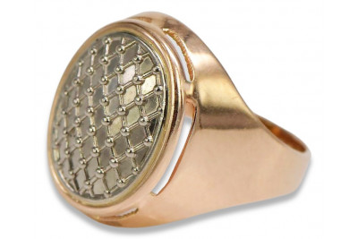 14 Karat Originales Vintage-Roségold Keine Steine Ring, 62.10.10.T vrn177