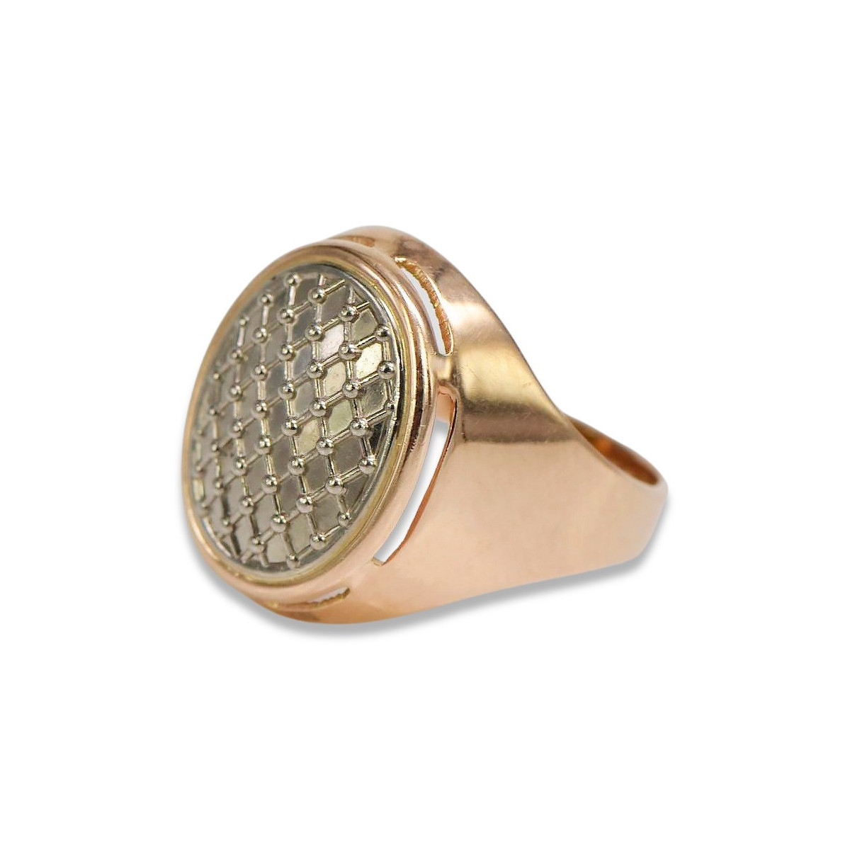 Ruso soviético rosa rosa 14k 585 oro Anillo vintage vrn177