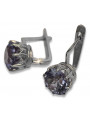 copy of Vintage silver rose gold plated 925 Alexandrite Ruby Emerald Sapphire Aquamarine Zircon ... earrings vec070sgp