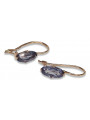 Boucles d’oreilles en or rose soviétique russe 14k 585 vec011 alexandrite rubis émeraude saphir ...