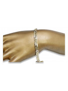 Rose russe (jaune italien) bracelet taille diamant en or cb048