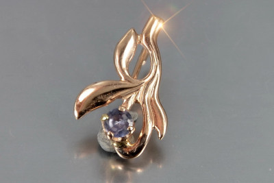 Russe soviétique rose 14k 585 or alexandrite rubis émeraude saphir zircon ... pendentif VPC002