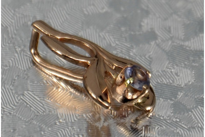Russe soviétique rose 14k 585 or alexandrite rubis émeraude saphir zircon ... pendentif VPC002
