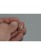 Russische sowjetische Rose 14k 585 Gold Alexandrit Rubin Smaragd Saphir Zirkon ... Anhänger vpc004