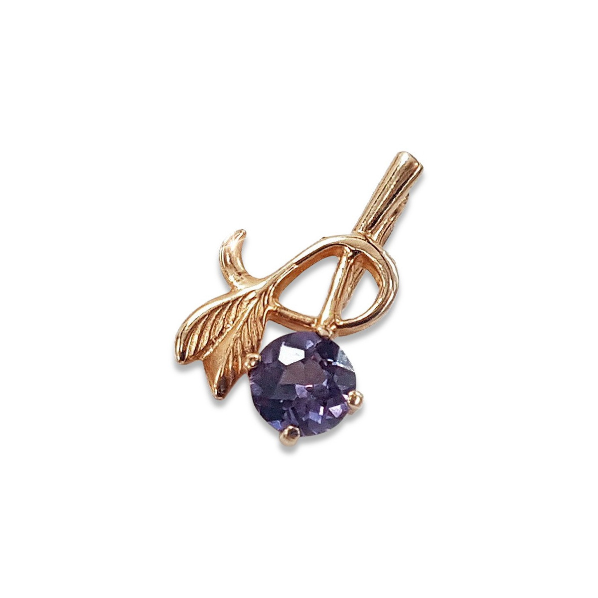 Russe soviétique rose 14k 585 or alexandrite rubis émeraude saphir zircon ... pendentif VPC005