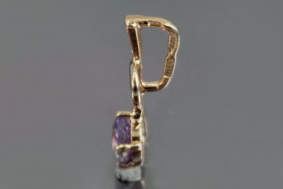 Російська радянська троянда 14к 585 золото александрит рубіновий смарагдовий сапфір циркон ... кулон vpc005