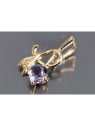 Vintage rose 14k 585 gold alexandrite ruby emerald sapphire zircon ... pendant vpc005