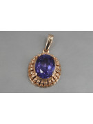 Vintage rose gold plated silver 925 alexandrite ruby emerald sapphire zircon ... pendant vpc007rp