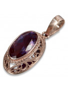 Russe soviétique rose 14k 585 or alexandrite rubis émeraude saphir zircon ... pendentif VPC014