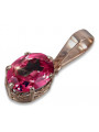 Russische sowjetische Rose 14k 585 Gold Alexandrit Rubin Smaragd Saphir Zirkon ... Anhänger vpc015