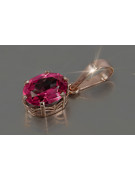 Russische sowjetische Rose 14k 585 Gold Alexandrit Rubin Smaragd Saphir Zirkon ... Anhänger vpc015