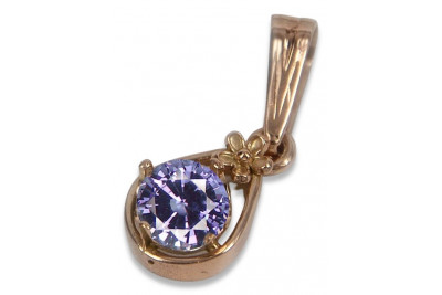 Vintage rose 14k 585 gold alexandrite ruby emerald sapphire zircon ... pendant vpc017