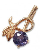 Vintage rose gold plated silver 925 alexandrite ruby emerald sapphire zircon ... pendant vpc005rp