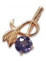 Vintage rose gold plated silver 925 alexandrite ruby emerald sapphire zircon ... pendant vpc005rp