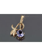 Vintage rose gold plated silver 925 alexandrite ruby emerald sapphire zircon ... pendant vpc005rp