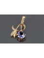 Vintage rose gold plated silver 925 alexandrite ruby emerald sapphire zircon ... pendant vpc005rp