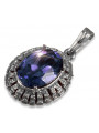 Soviet silver 925 pendant with alexandrite ruby ​​sapphire emerald aquamarine zircon vpc007s